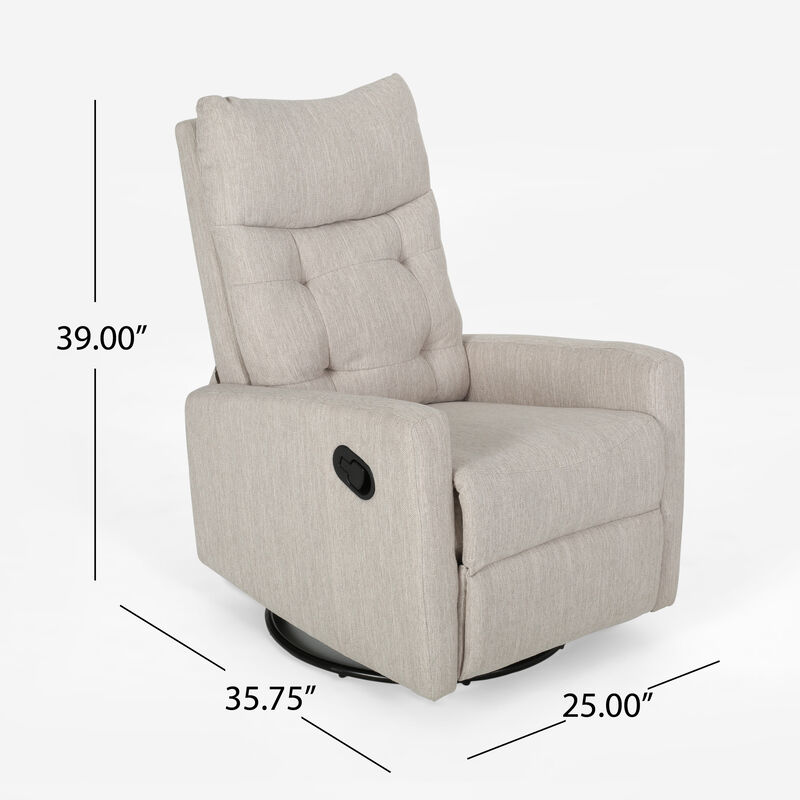 Merax High Back Swivel Glider Recliner Chair