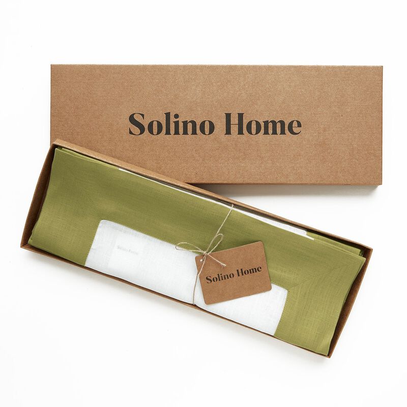 Solino Home 100% Pure Linen 14 x 19 Inch Placemats Set of 4 | Contempo