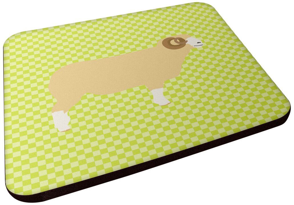 Caroline's Treasures Horned Dorset Sheep Green Decorative coasters, 3.5, Multicolor