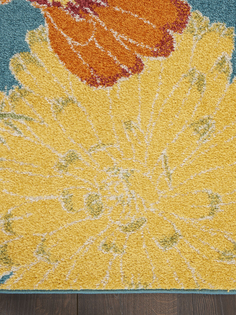 Allur ALR06 Turquoise/Multicolor 4' x 6' Rug