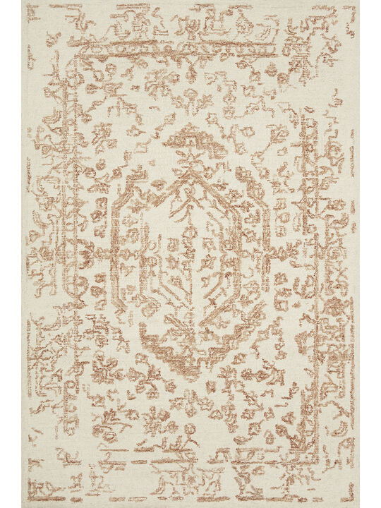 Annie ANN01 White/Rust 5' x 7'6" Rug