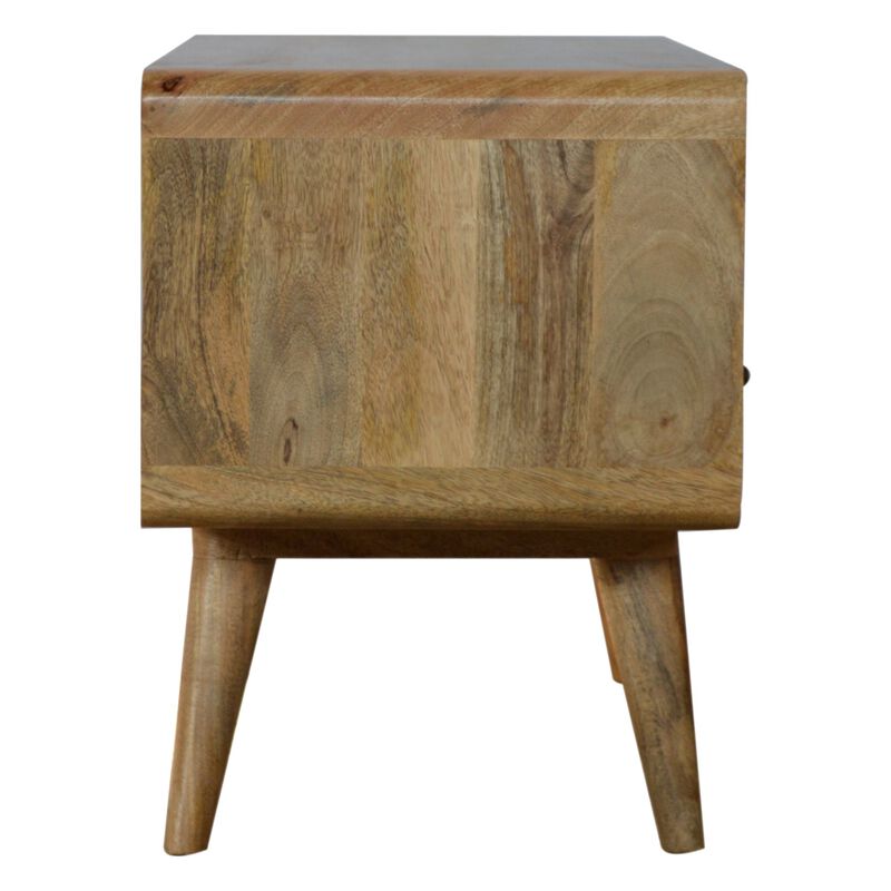Artisan Furniture Curved Oak-ish   Solid Wood 2 Drawer Media Unit