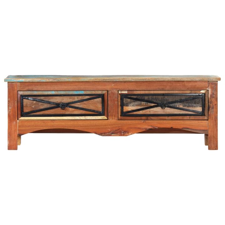 vidaXL TV Cabinet 47.2"x11.8"x15.7" Solid Reclaimed Wood