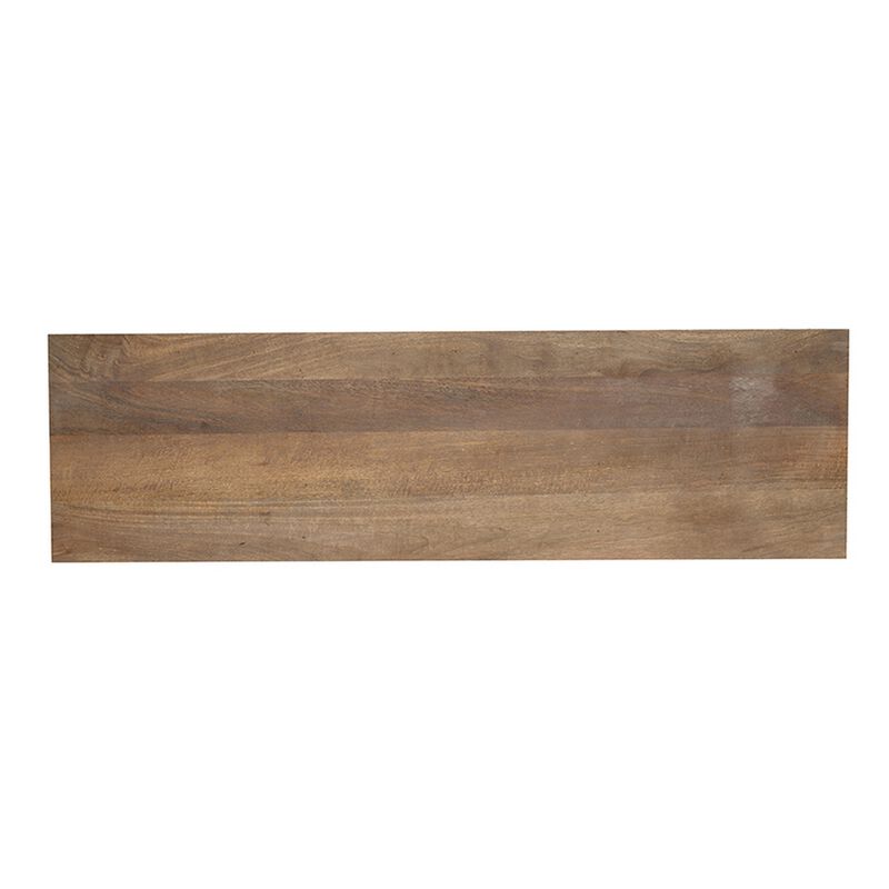 55 Inch TV Media Entertainment Console, 2 Doors, 2 Shelves, Cutouts, Brown - Benzara