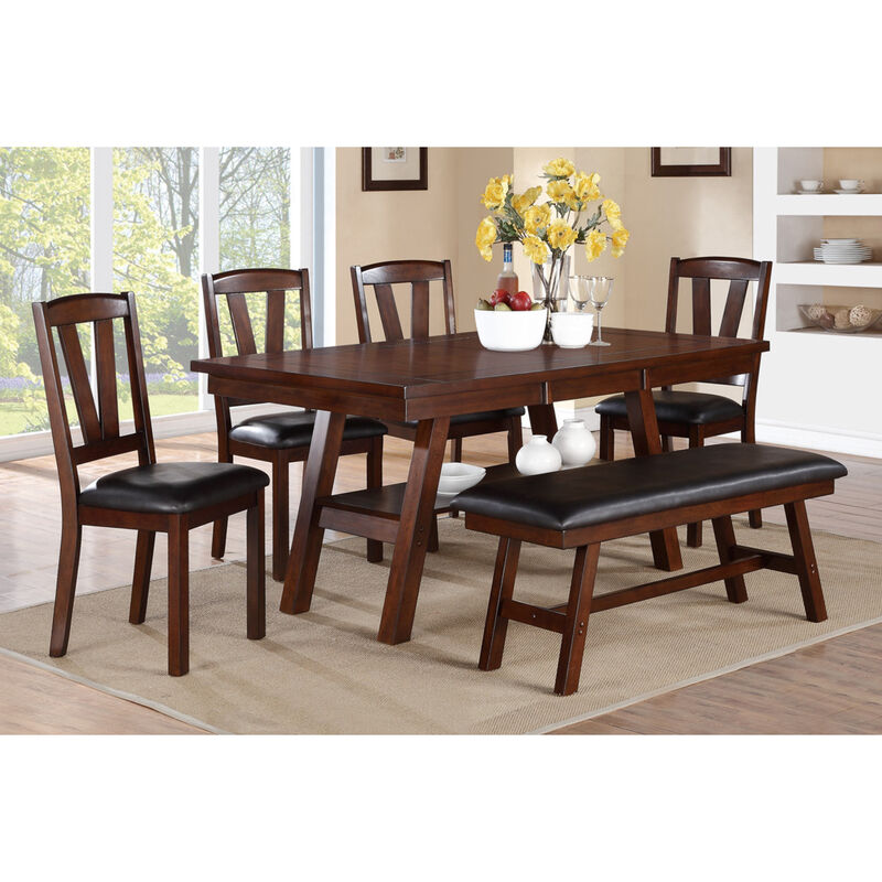 Dark Walnut Wood Framed Back Set Of 2 Dining Chairs Breakfast Kitchen Cushion Seats