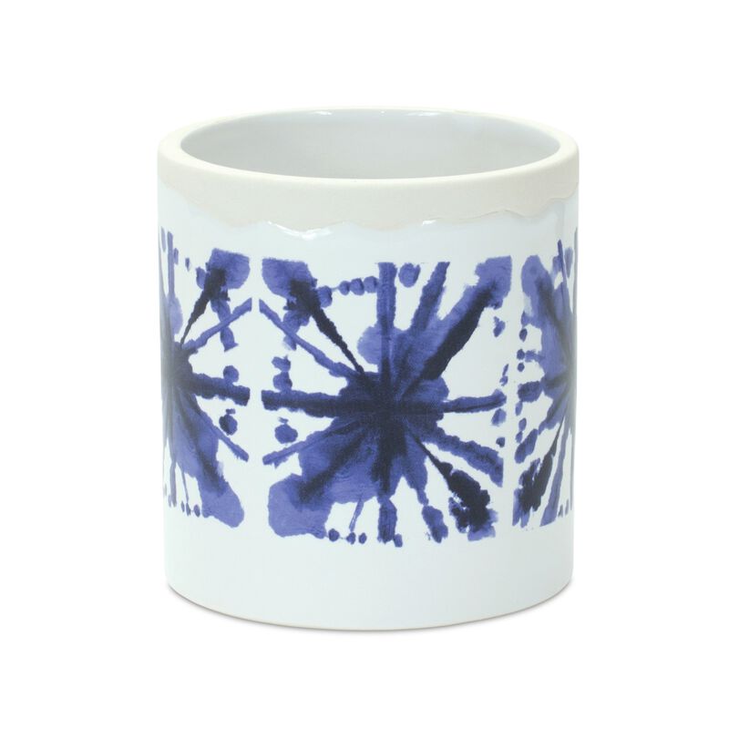 Tie-Dye Decorative Print Pot for Vibrant Plant Display and Home Décor (Set of 2)