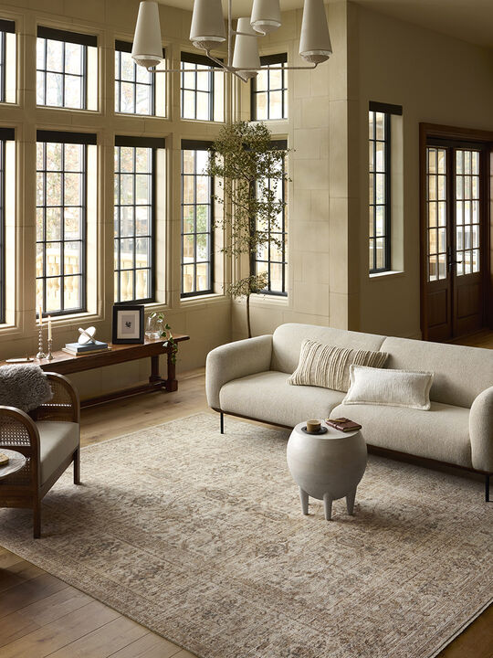 Heritage HER-04 Ivory / Natural 18" x 18" Sample Rug by Patent Pending