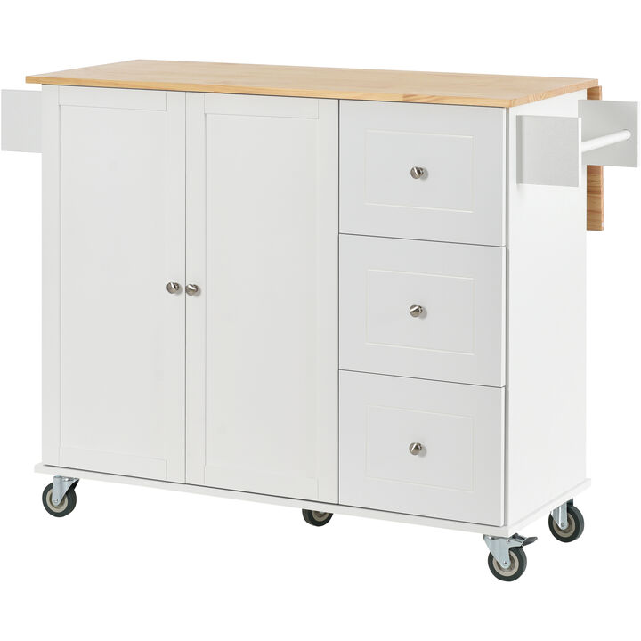 Merax Rolling Mobile Kitchen Island