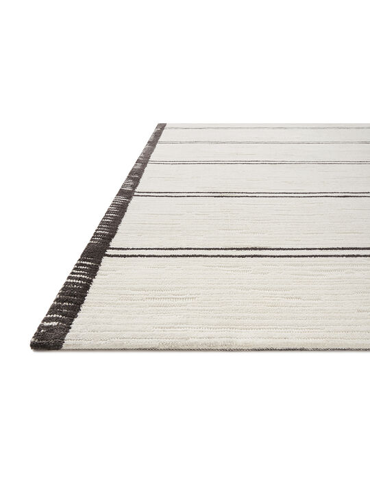 Logan LOG02 White/Mocha 8'6" x 12' Rug