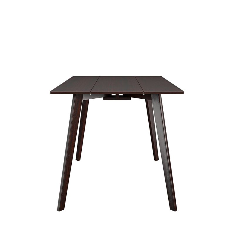 COSCO 30" x 48" Wooden Drop Leaf Multi-Purpose Table, Dark Mahogany