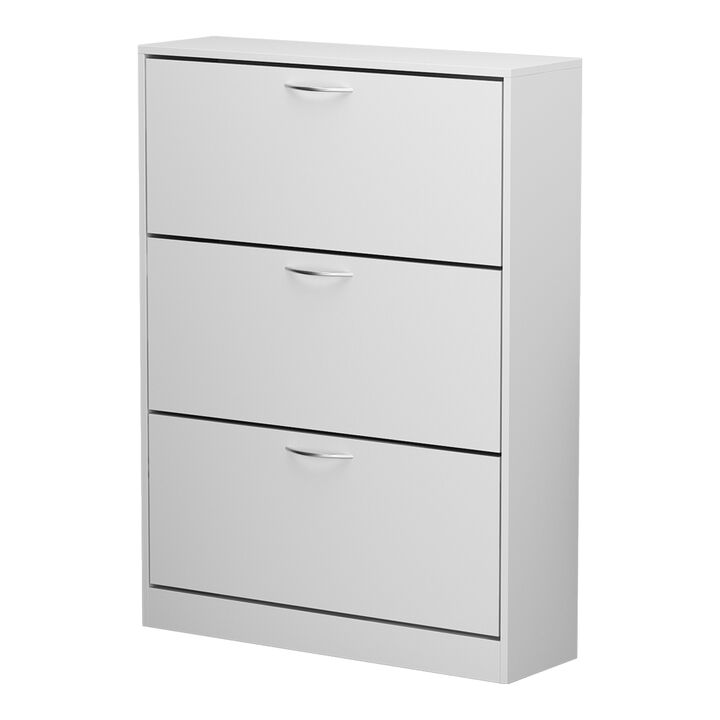 42.6 in. H x 31.6 in. W x 9.3 in. D in Assembled : White Wooden Shoe Storage Cabinet : Simple and Fashion