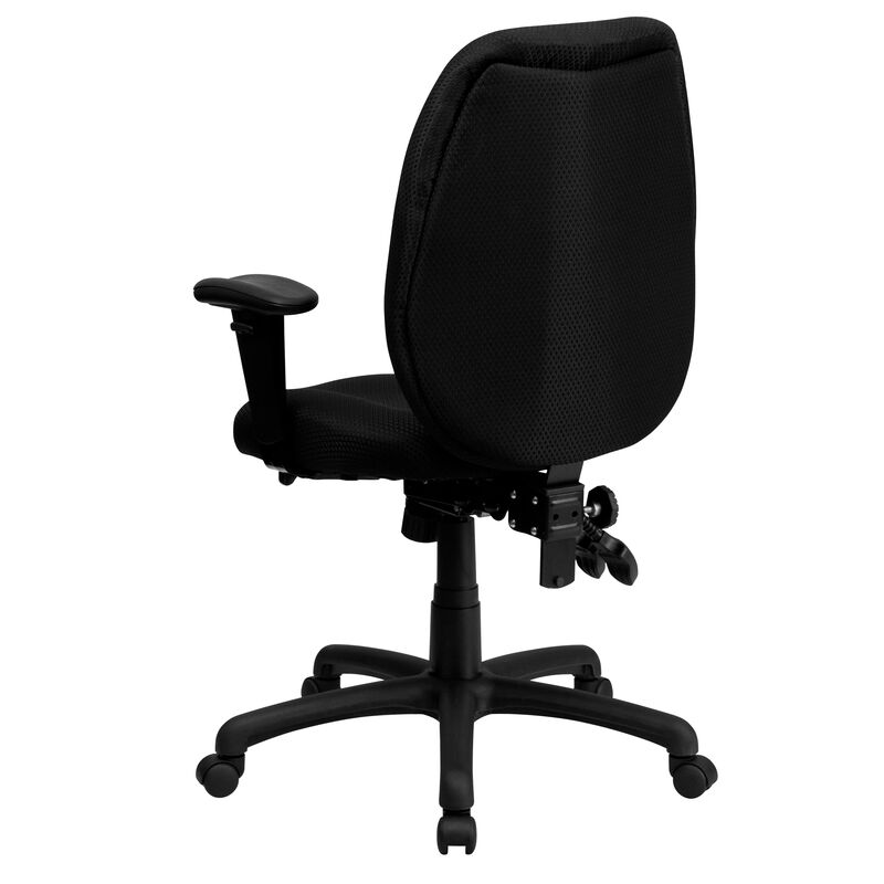 Rochelle High Back Fabric Multifunction Ergonomic Executive Swivel Office Chair with Adjustable Arms