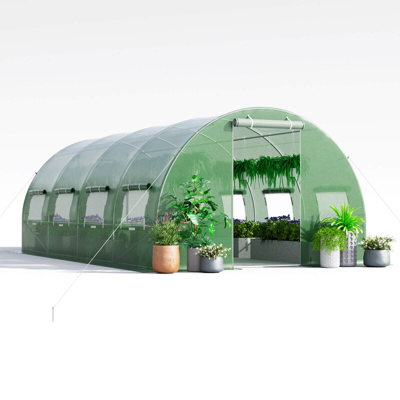Greenhouse with  Windows and Doors for Outdoor