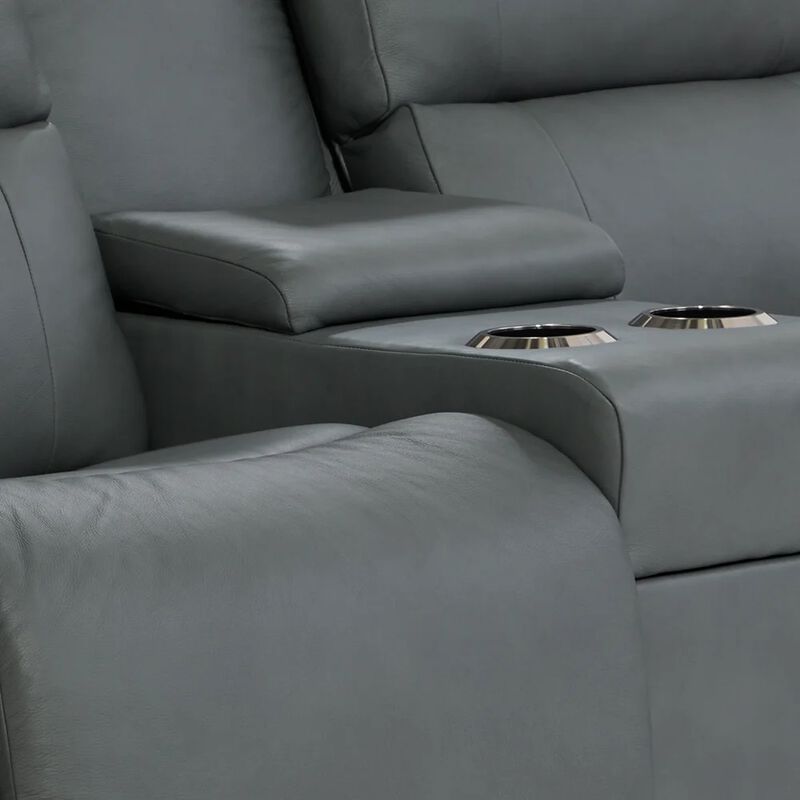 Apollo Blue Grey Power Motion Loveseat