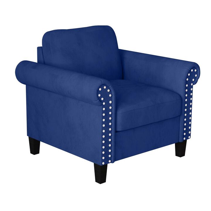 New Classic Furniture Alani Accent Chair-Deep Blue