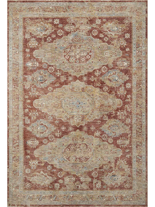 Gaia GAA02 Gold/Brick 4' x 5'7" Rug