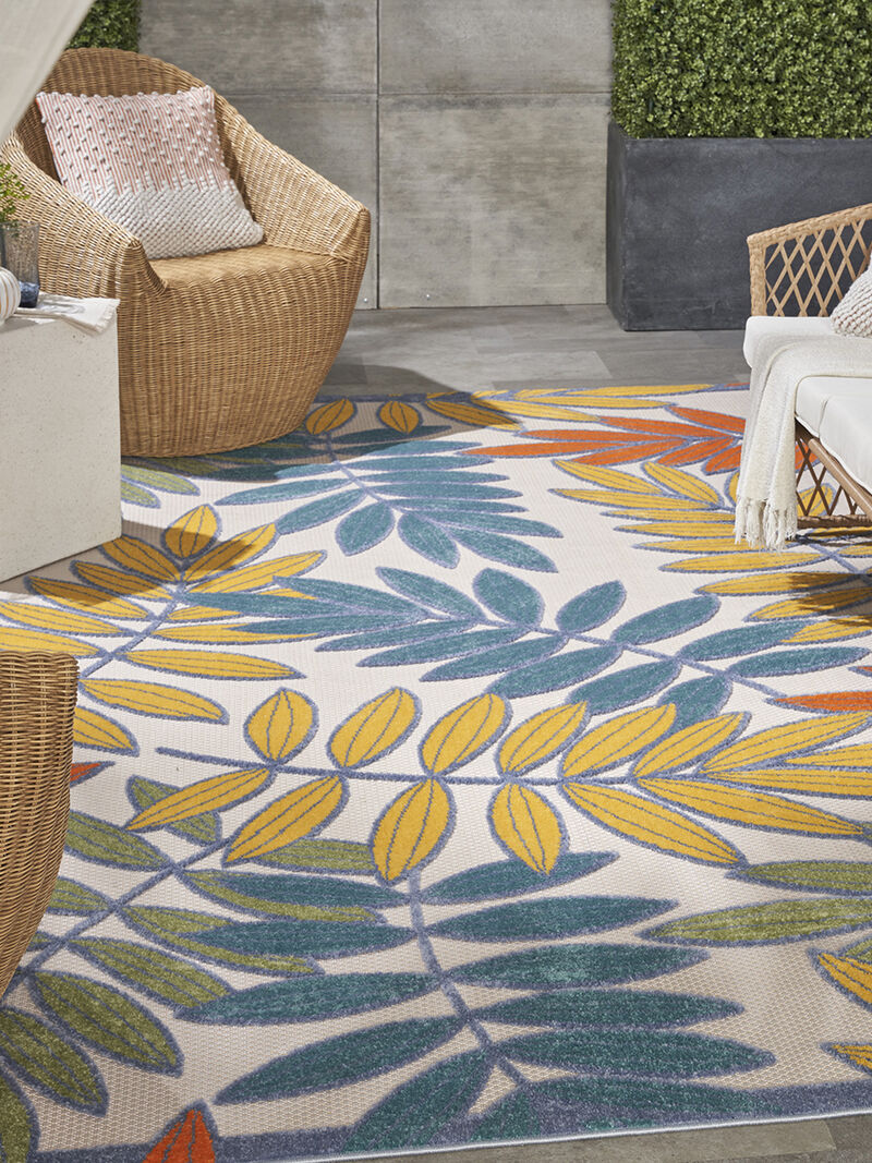 Aloha ALH18 Ivory/Multicolor 9' x 12' Rug