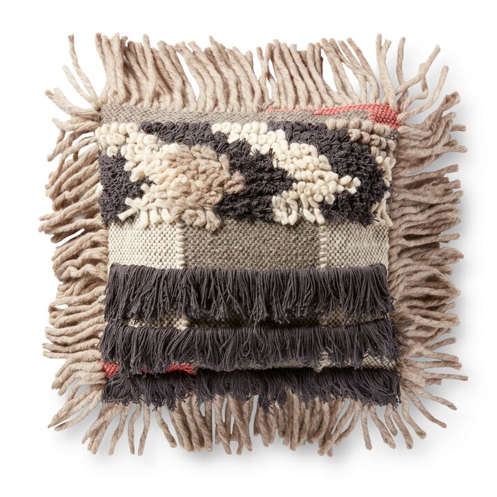 P0093 Grey/Multi 18"x18" Poly Pillow
