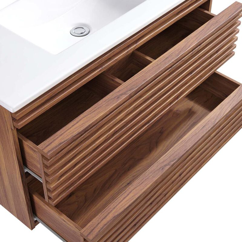 Modway Render 36 Wall-Mount Bathroom Vanity