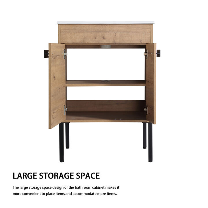 24 Inch Bathroom Vanity With Sink, Freestanding Bathroom Vanity Or Floating Is Optional Conversion