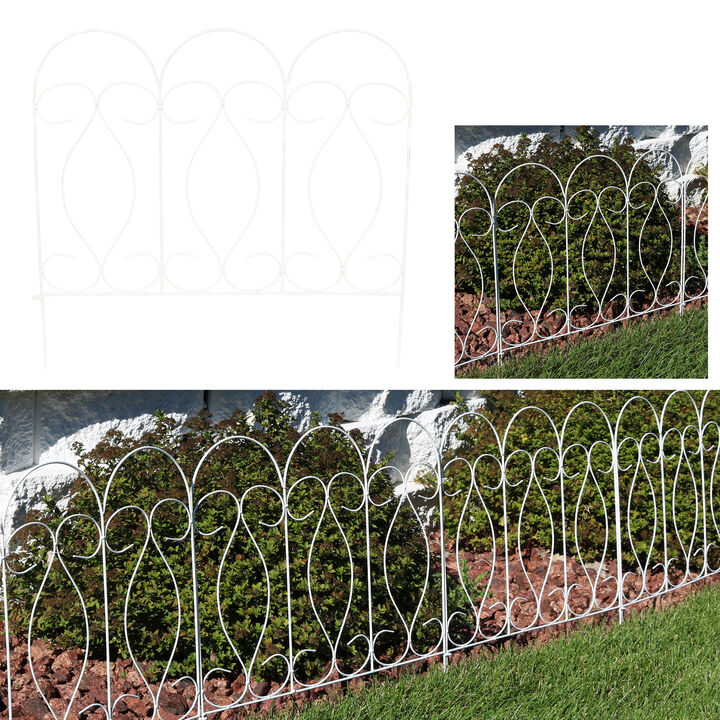 Sunnydaze Set of 5 Decorative Garden Border Fence Panels