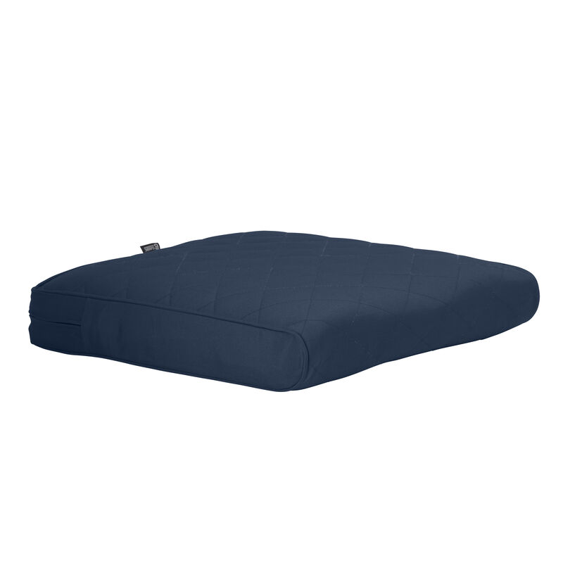 Classic Accessories Montlake FadeSafe Water-Resistant 72 x 21 x 3 Inch Outdoor Quilted Chaise Lounge Cushion, Patio Furniture Cushion, Navy, Chaise Lounge Cushions Outdoor, Lounge Chair Cushion