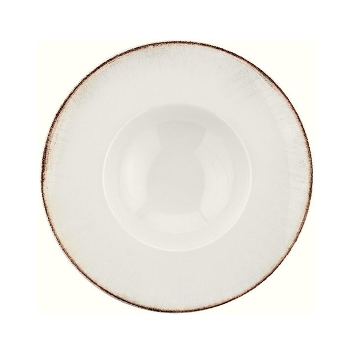 Retro dia.11" h:2.5" 14 oz. Round Decorated Porcelain Bowl (Set of 2)