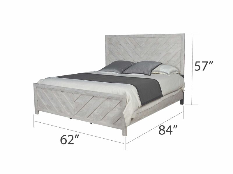Streamdale Denver Modern Style Queen Bed Made With Wood In Gray
