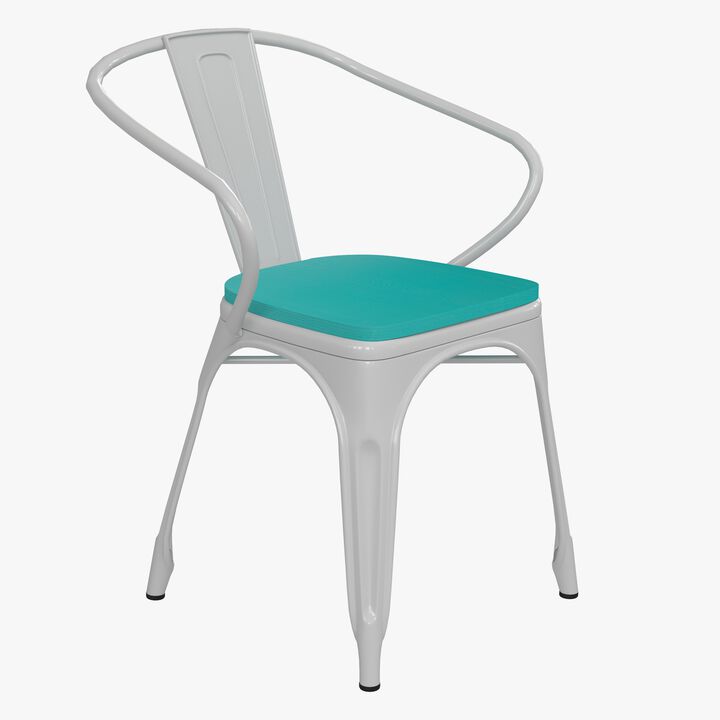 Metal Colorful Restaurant Chairs