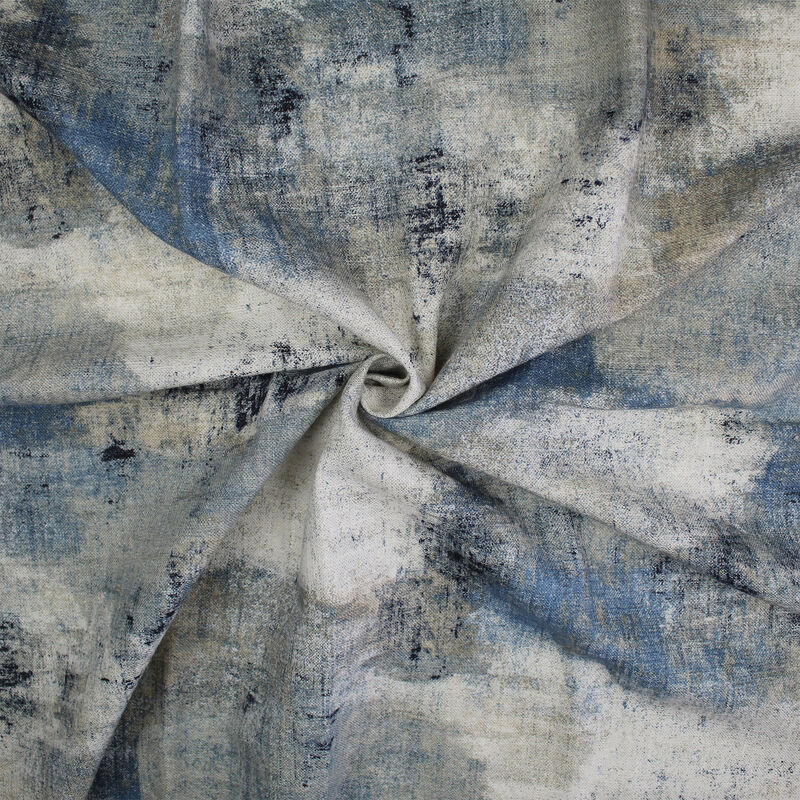 6ix Tailors Fine Linens Thiago Linen Dark Denim Blue Decorative Throw Pillows