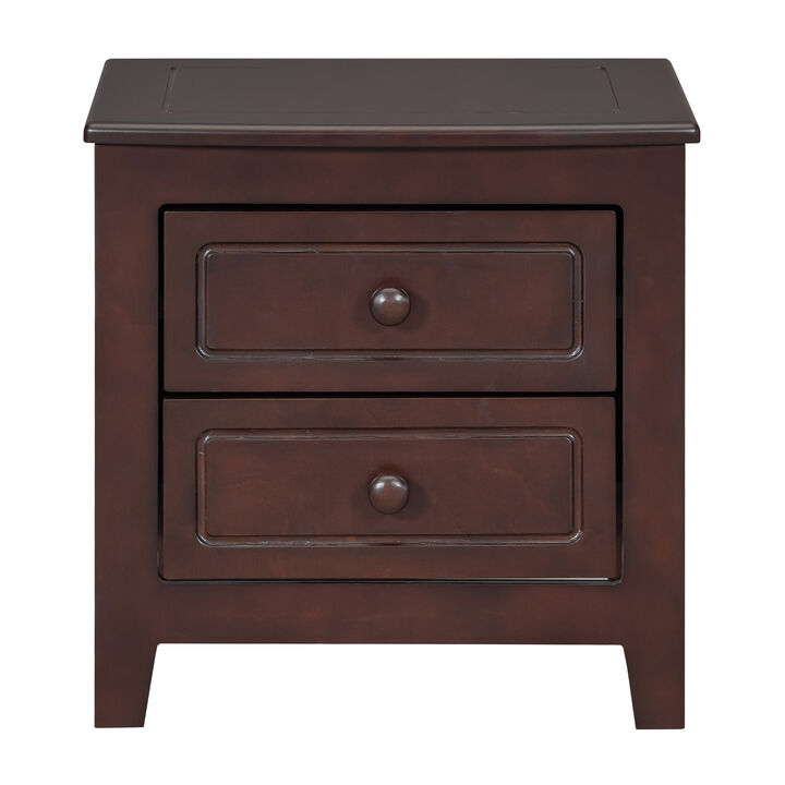 Merax Mid Century Retro 2-Drawer Nightstand