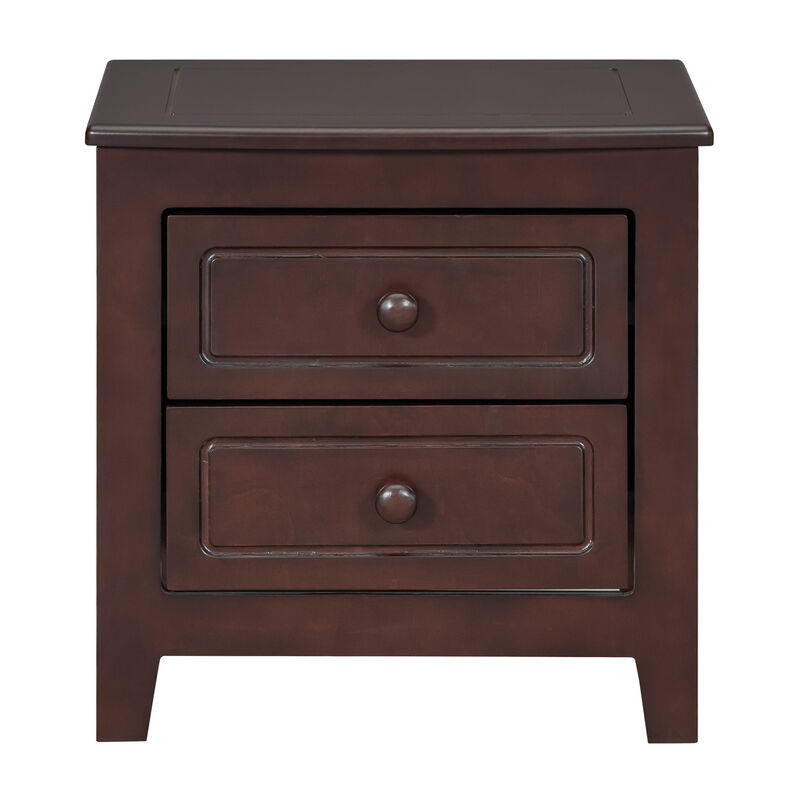 Merax Mid Century Retro 2-Drawer Nightstand