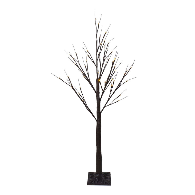 4' LED Lighted Christmas Brown Birch Twig Tree Outdoor Decoration - Warm White LIghts