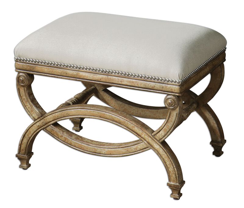 Uttermost Karline Natural Linen Small Bench