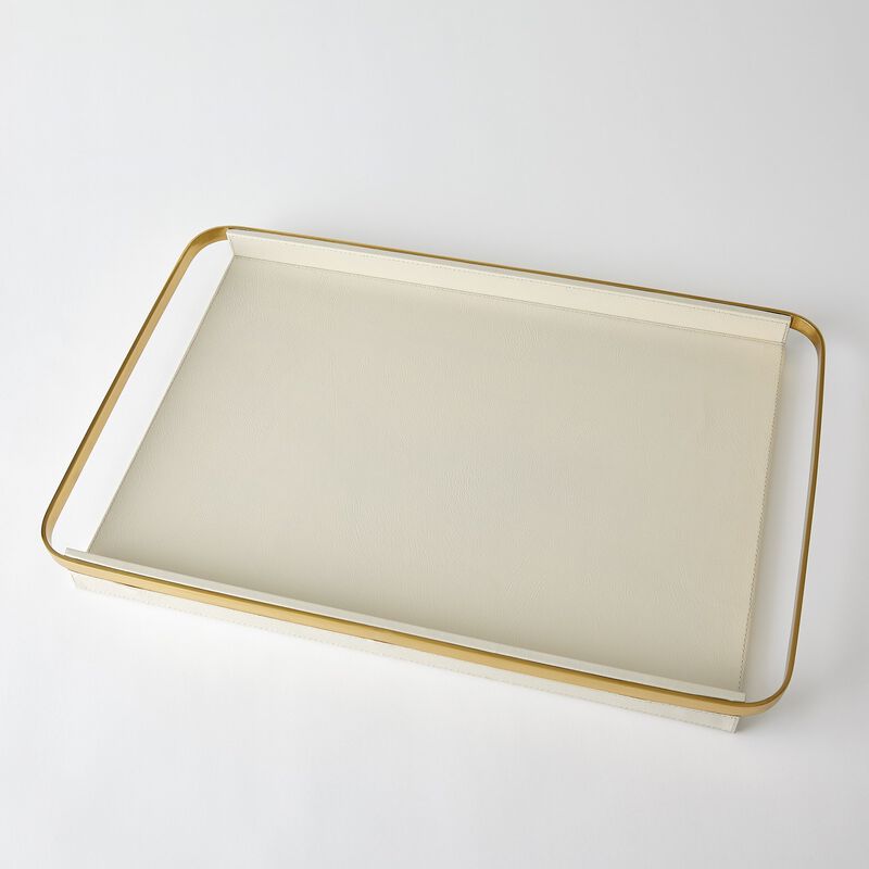 Avery Large Serving Tray in Milk