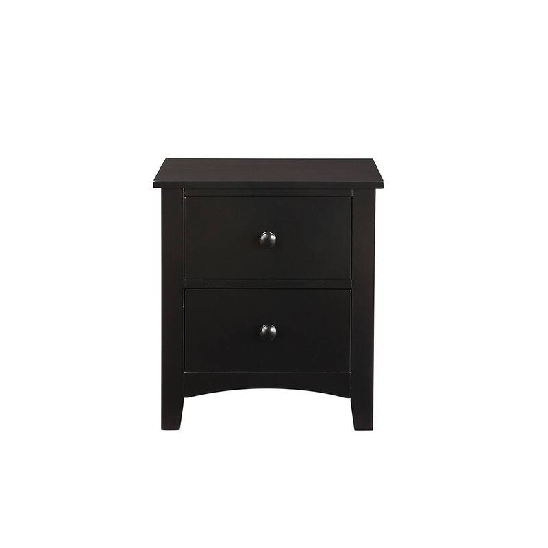 Streamdale Finish Pine Veneer MDF Nightstand, 2-Drawer