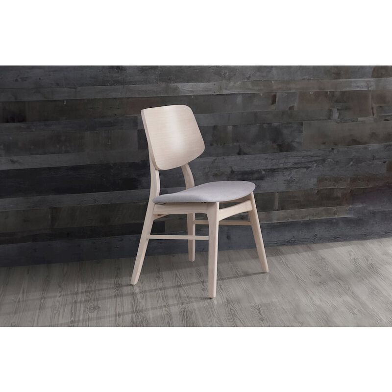 New Classic Furniture Oscar Wood Back Dining Chair (Set of 2), White Ash