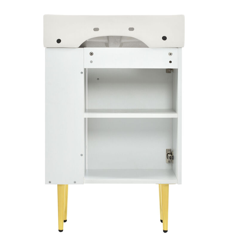 Merax Bathroom Vanity Cabinet with Right Side Storage