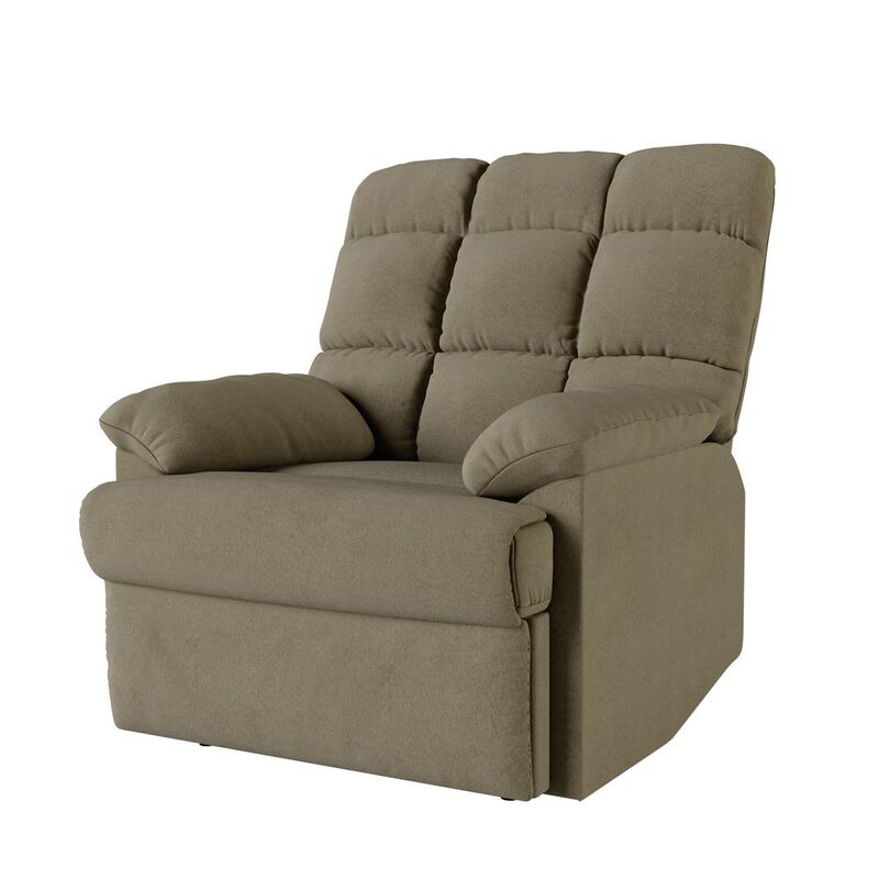 ProLounger Wall Hugger Recliner in Sage Microfiber with Square Tufted Back