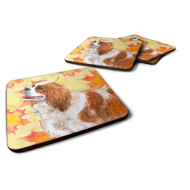 Caroline's Treasures Cavalier Spaniel Fall Decorative coasters, Multicolor