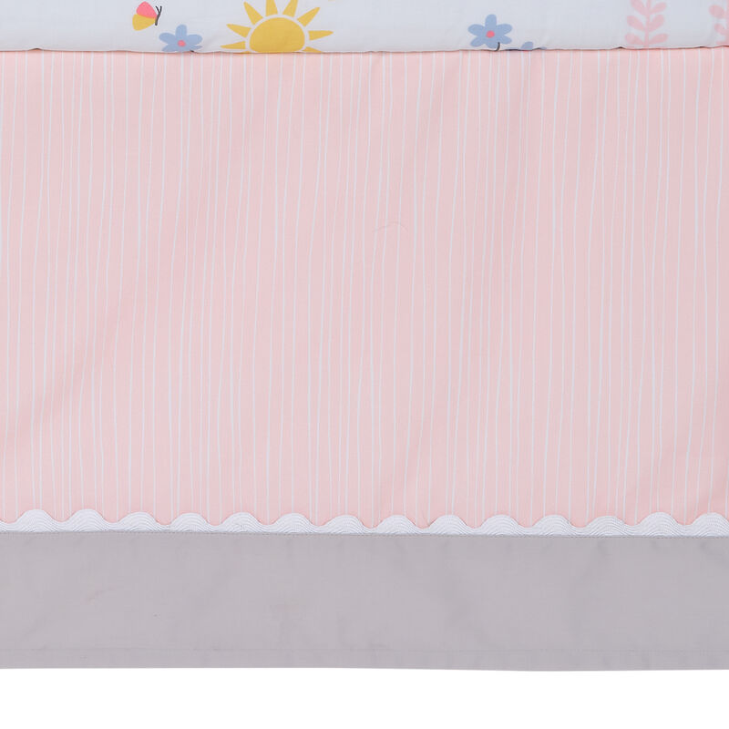 Lambs & Ivy Jazzy Jungle 3-Piece Safari Animals Pink Baby Crib Bedding Set