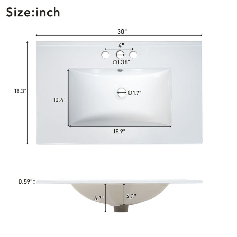 Merax Bathroom Vanity with Single Sink