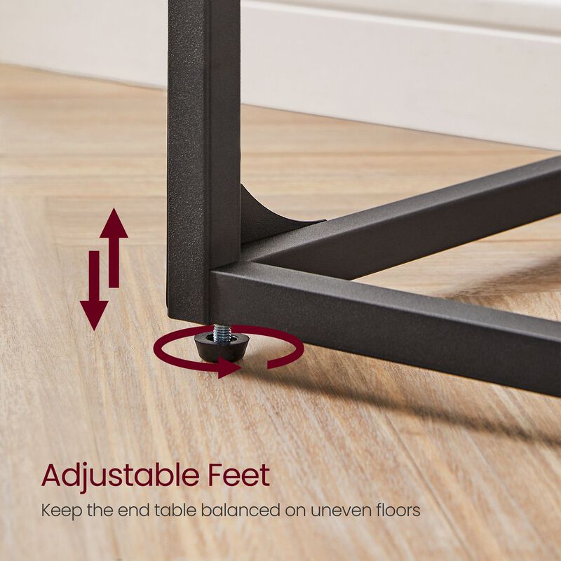 C-Shaped End Table Modern and Space-Saving Design for Easy Access (Set of 2)