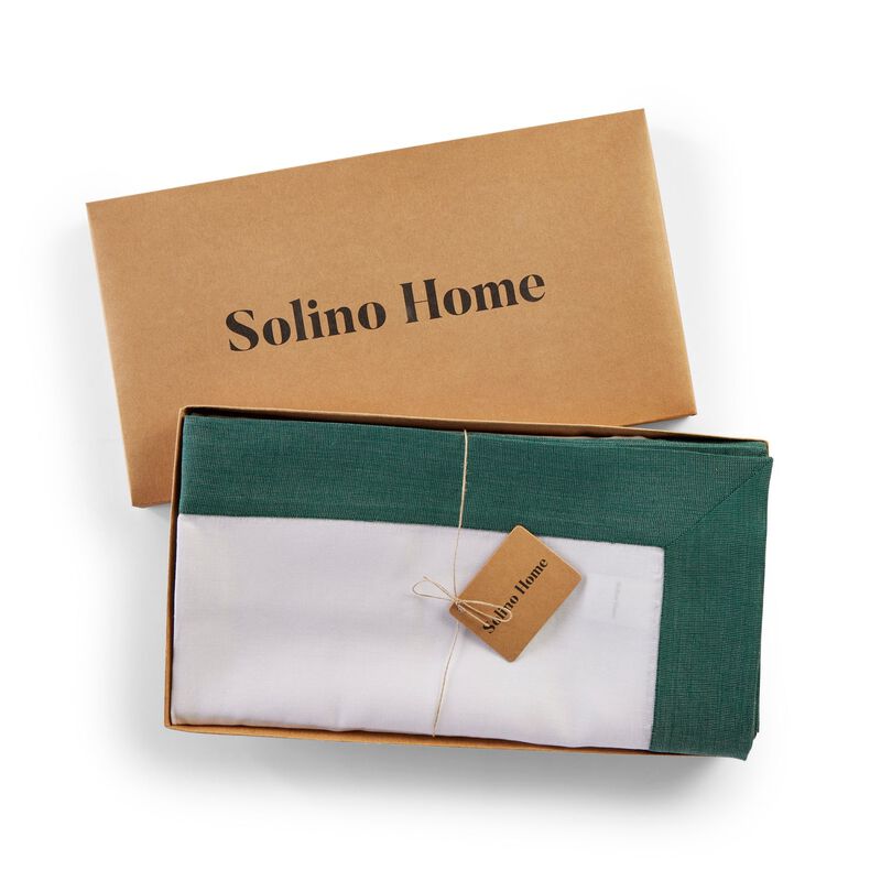 Solino Home 100% Pure Linen Tablecloth | Festive Edge