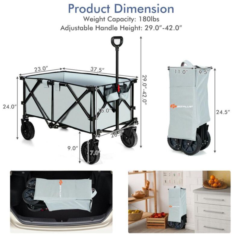 Hivvago Outdoor Utility Garden Trolley Buggy