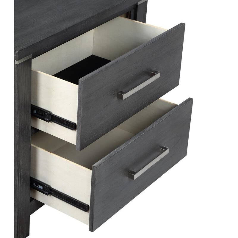 New Classic Furniture Odessa Nightstand-Charcoal