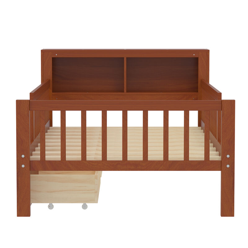Merax Platform Bed with Headboard Storage Rack
