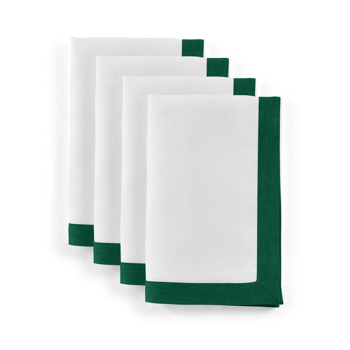Solino Home 100% Pure Linen Cloth Napkins 20 x 20 Inch Set of 4 | Classic Dinner Napkins