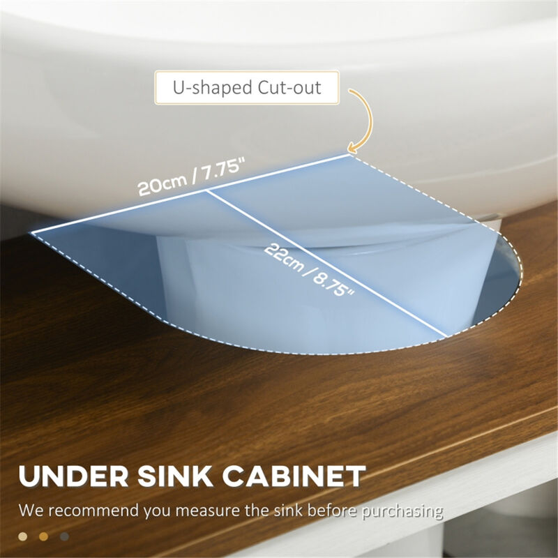 Modern Bathroom Cabinet with Sink and Built-In Storage