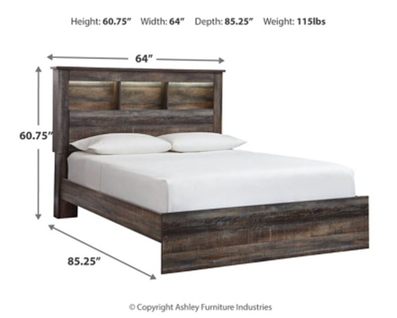 Drystan Queen Bookcase Bed